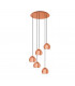 Rocamar 5 Lamp Cluster Pendant Ceiling Light Copper
