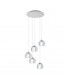 Rocamar 5 Lamp Cluster Pendant Ceiling Light Chrome