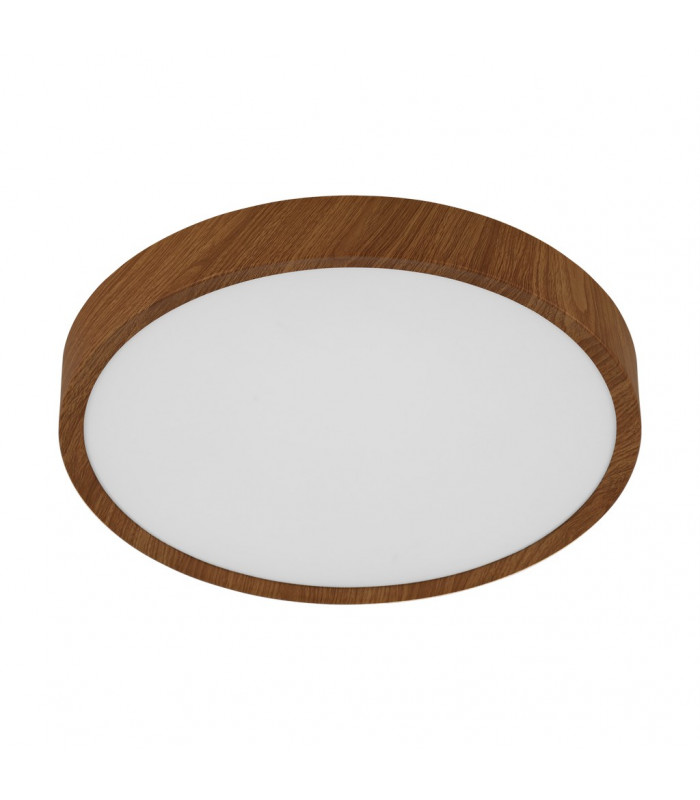 Musurita Led Flush Ceiling Light Natural Wood Look