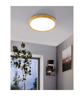 Musurita Led 6 Lamp Flush Ceiling Light Natural Wood Look-2