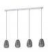 Alobrase 4 Lamp Straight Bar Pendant Ceiling Light Chrome
