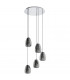 Alobrase 5 Lamp Cluster Pendant Ceiling Light Chrome
