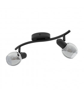 Pollica 2 Lamp Twin Spotlight Black
