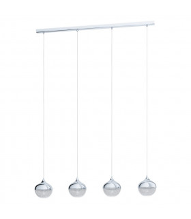 Mioglia 4 Lamp Straight Bar Pendant Ceiling Light Chrome