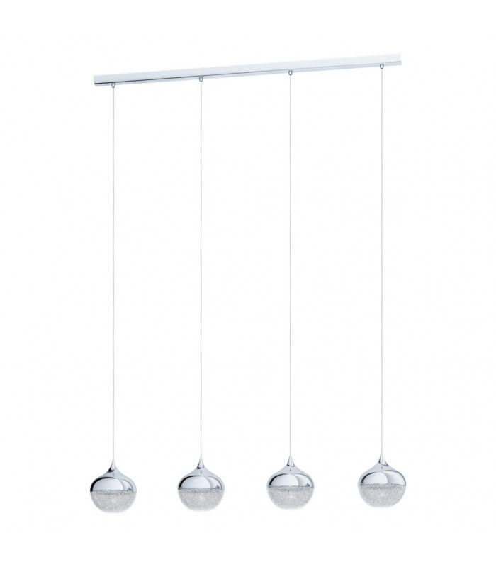 Mioglia 4 Lamp Straight Bar Pendant Ceiling Light Chrome