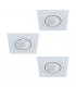 Areitio Recessed Downlight Brushed Aluminium - 3 Pack