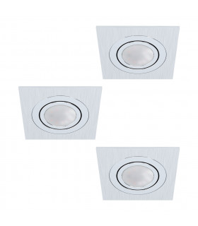 Areitio Recessed Downlight Brushed Aluminium - 3 Pack