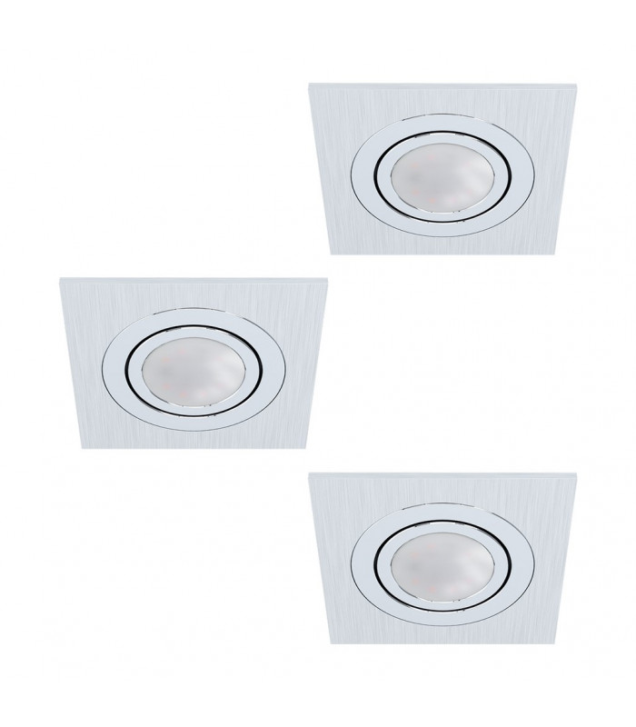 Areitio Recessed Downlight Brushed Aluminium - 3 Pack