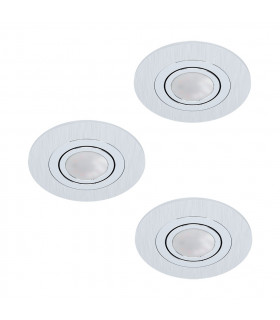 Areitio Recessed Downlight Brushed Aluminium - 3 Pack