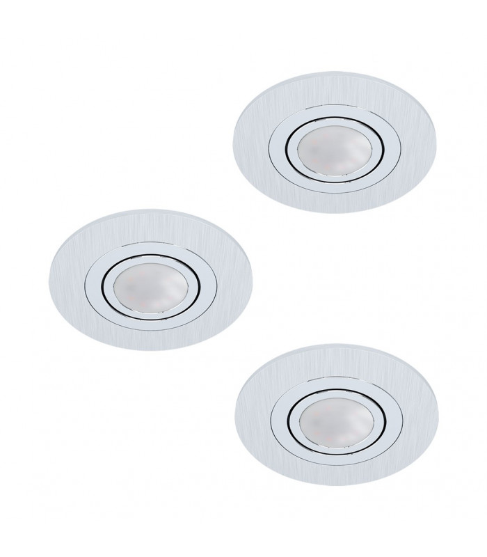 Areitio Recessed Downlight Brushed Aluminium - 3 Pack