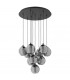 Ariscani 10 Lamp Cluster Pendant Ceiling Light Black