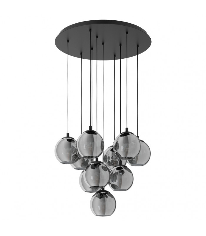 Ariscani 10 Lamp Cluster Pendant Ceiling Light Black