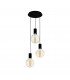 Pozueta 3 Lamp Cluster Pendant Ceiling Light Black