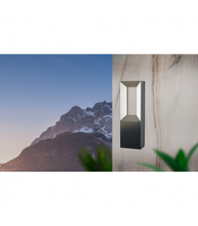 Riforano Led 2 Lamp Outdoor Pedestal Light Black IP54-2