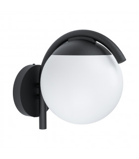 Prata Outdoor Globe Wall Light Black IP44-1