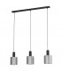 Gorosiba 3 Lamp Straight Bar Pendant Ceiling Light Black