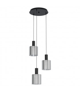 Gorosiba 3 Lamp Cluster Pendant Ceiling Light Black
