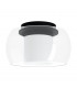 Briaglia Integrated LED Semi Flush Light Black Remote Included + APP Control BLE CCT RGB