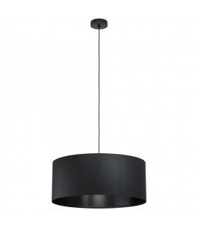 Maserlo Cylindrical Pendant Ceiling Light Black