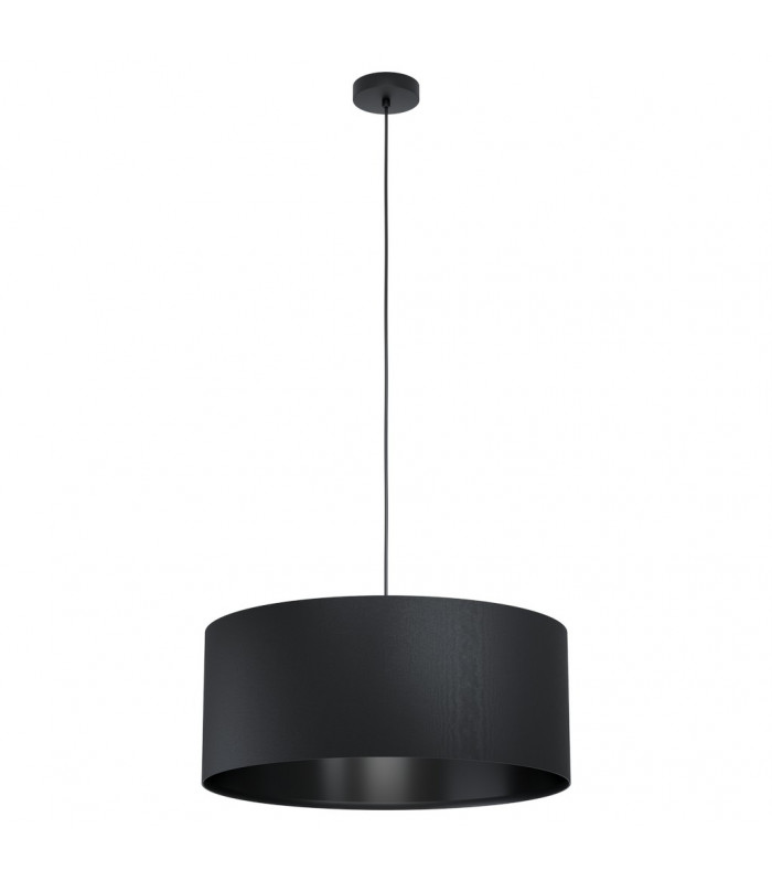 Maserlo Cylindrical Pendant Ceiling Light Black