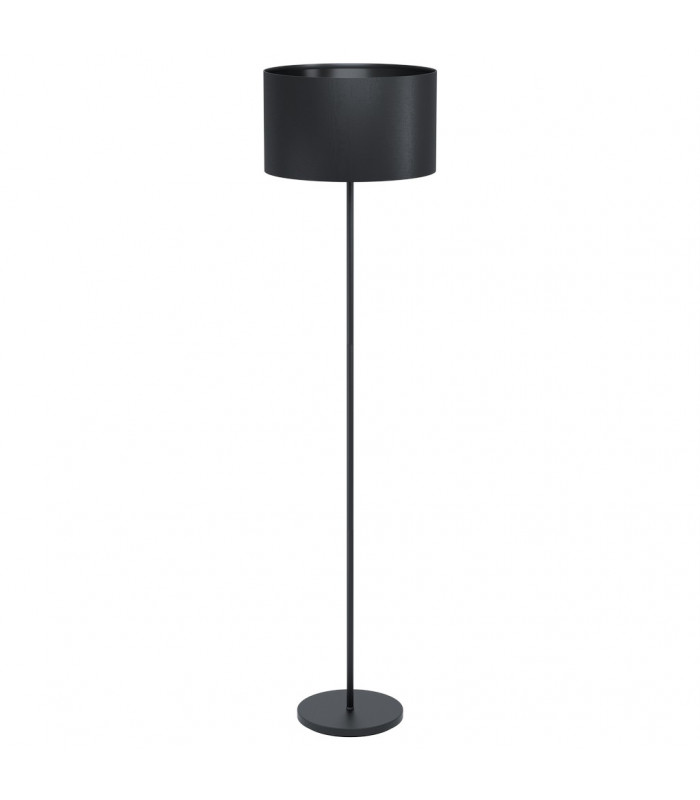 Maserlo Floor Lamp With Shade Black-1