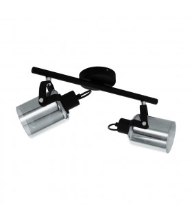 Berregas 2 Lamp Twin Spotlight Black Chrome