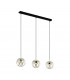 Mirtazza 3 Lamp Straight Bar Pendant Ceiling Light Black