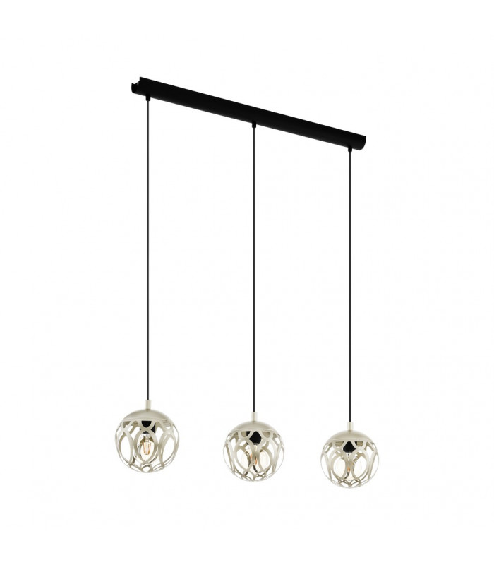 Mirtazza 3 Lamp Straight Bar Pendant Ceiling Light Black