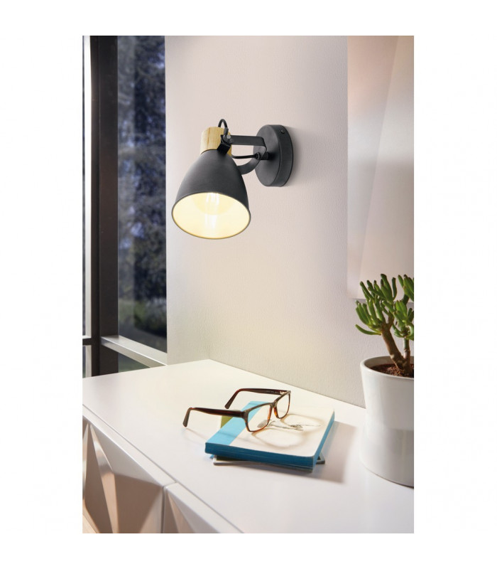 Coswarth Single Spotlight Anthracite Cream-White Brown-2