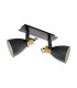 Coswarth 2 Lamp Twin Spotlight Anthracite Cream-White Brown
