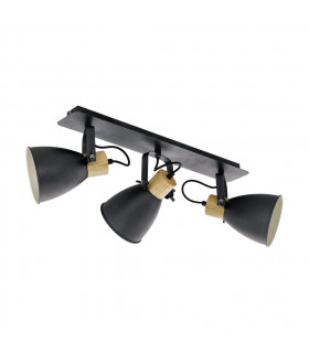 Coswarth 3 Lamp Spotlight Bar Anthracite Cream-White Brown