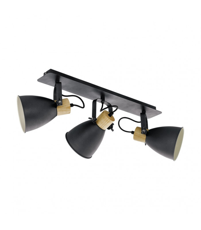 Coswarth 3 Lamp Spotlight Bar Anthracite Cream-White Brown