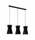 Valecrosia 3 Lamp Straight Bar Pendant Ceiling Light Black White