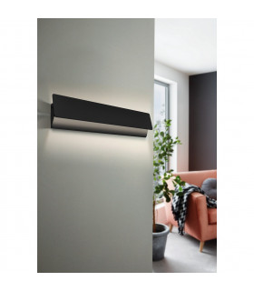 Zubialde Integrated LED Wall Light Black White-2