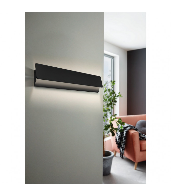 Zubialde Integrated LED Wall Light Black White-2