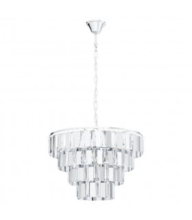 Erseka 7 Lamp Pendant Ceiling Light Chrome