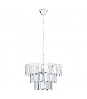 Erseka 5 Lamp Pendant Ceiling Light Chrome