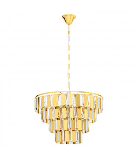 Erseka 7 Lamp Pendant Ceiling Light Brass