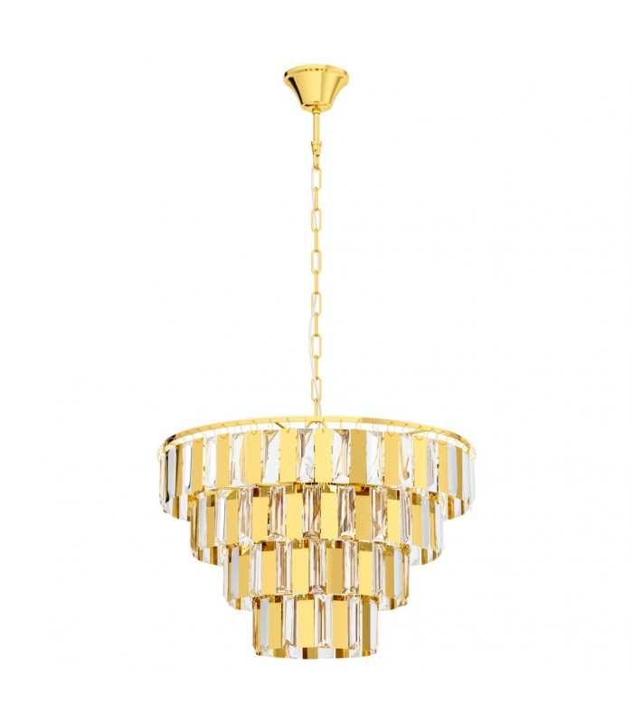 Erseka 7 Lamp Pendant Ceiling Light Brass
