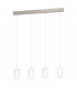 Enaluri Led 4 Lamp Straight Bar Pendant Ceiling Light Satin Nickel