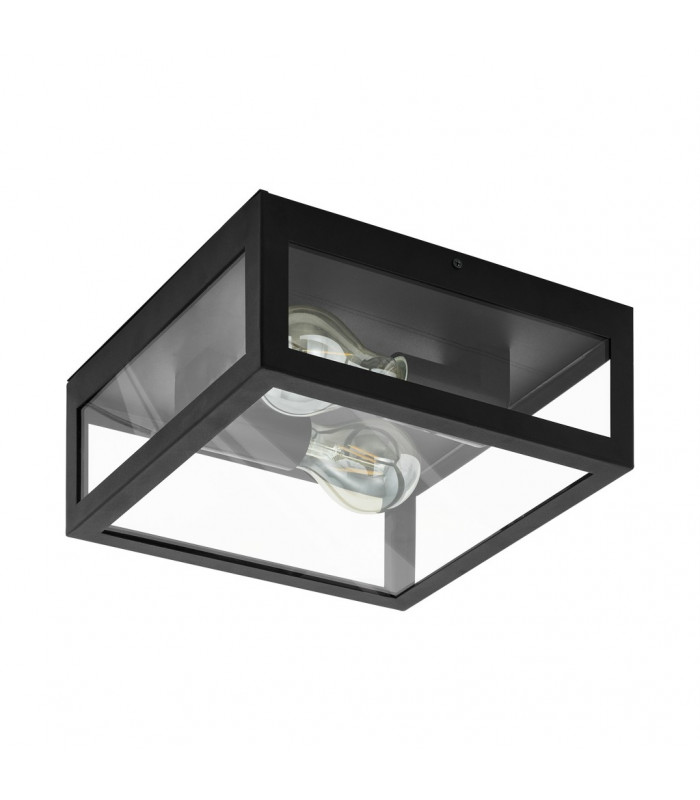 Amezola 2 Lamp Outdoor Decorative Flush Black IP44