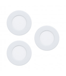 Fueva Led Recessed Downlight White- 3 Pack