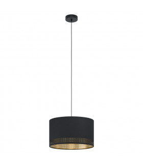 Esteperra Cylindrical Pendant Ceiling Light Black