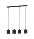 Esteperra 4 Lamp Straight Bar Pendant Ceiling Light Black