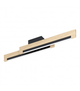 Camacho Led 2 Lamp Integrated Led Semi Flush Light Black Brown