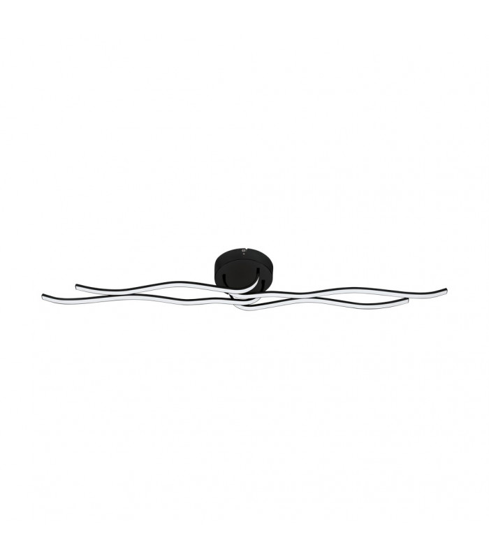 Roncade Integrated LED Semi Flush Light Black