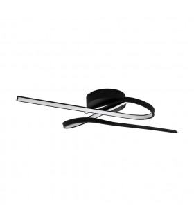 Selvina Integrated LED Semi Flush Light Black