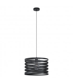 Cremella Cylindrical Pendant Ceiling Light Black-1