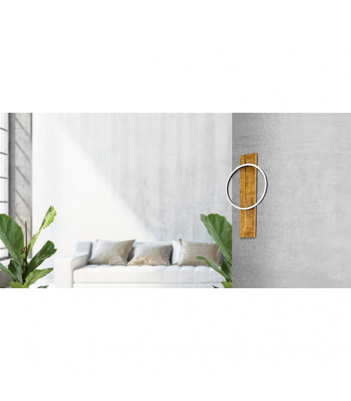 Boyal Integrated LED Wall Light Black Brown Rustic-2