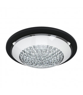 Acolla Led Glass & Crystal Ceiling Light Black